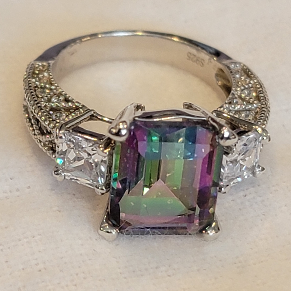 Rainbow Topaz Ring - image 7
